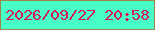 文字の大きさ：5、枠の色：9f8549、背景の色：48ffc8、文字の色：d71759 無料ブログパーツのブログ時計