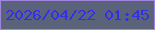 文字の大きさ：2、枠の色：9f85dd、背景の色：5a6379、文字の色：332fe8 無料ブログパーツのブログ時計