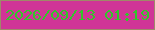 文字の大きさ：1、枠の色：9f8969、背景の色：d03597、文字の色：32c62c 無料ブログパーツのブログ時計