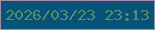 文字の大きさ：2、枠の色：9f8daf、背景の色：035478、文字の色：618965 無料ブログパーツのブログ時計