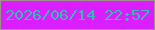 文字の大きさ：5、枠の色：9f8e8c、背景の色：da1eff、文字の色：36bbb2 無料ブログパーツのブログ時計