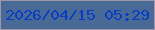 文字の大きさ：5、枠の色：9f95ad、背景の色：496a94、文字の色：0a3dc6 無料ブログパーツのブログ時計