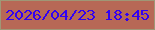 文字の大きさ：1、枠の色：9f9776、背景の色：b76856、文字の色：3201f2 無料ブログパーツのブログ時計