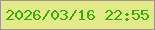 文字の大きさ：1、枠の色：9f978d、背景の色：e3ea89、文字の色：39ae02 無料ブログパーツのブログ時計