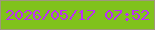 文字の大きさ：2、枠の色：9f987c、背景の色：80c21c、文字の色：bd2ef6 無料ブログパーツのブログ時計