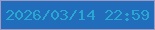 文字の大きさ：5、枠の色：9f99c1、背景の色：226dbb、文字の色：2aa7d1 無料ブログパーツのブログ時計