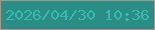 文字の大きさ：3、枠の色：9f9a8f、背景の色：2a8d86、文字の色：3ab9b3 無料ブログパーツのブログ時計