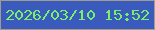 文字の大きさ：2、枠の色：9f9e8c、背景の色：3b5abd、文字の色：76f06d 無料ブログパーツのブログ時計