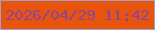 文字の大きさ：5、枠の色：9f9fc8、背景の色：e9540d、文字の色：8d4598 無料ブログパーツのブログ時計