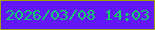 文字の大きさ：1、枠の色：9fa10b、背景の色：6117f7、文字の色：15c873 無料ブログパーツのブログ時計