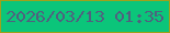 文字の大きさ：2、枠の色：9fa11b、背景の色：0bc57a、文字の色：50607f 無料ブログパーツのブログ時計