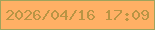文字の大きさ：1、枠の色：9fa35c、背景の色：ffb065、文字の色：b99444 無料ブログパーツのブログ時計