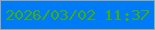文字の大きさ：3、枠の色：9fa39c、背景の色：007bf7、文字の色：43ac0e 無料ブログパーツのブログ時計