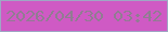 文字の大きさ：5、枠の色：9fa7c4、背景の色：cf5ac4、文字の色：917c92 無料ブログパーツのブログ時計