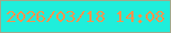 文字の大きさ：3、枠の色：9fa98c、背景の色：1feedb、文字の色：f4944e 無料ブログパーツのブログ時計