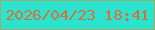 文字の大きさ：3、枠の色：9faa6a、背景の色：2be3ce、文字の色：d4723f 無料ブログパーツのブログ時計