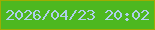 文字の大きさ：4、枠の色：9fac02、背景の色：4db820、文字の色：aecfec 無料ブログパーツのブログ時計