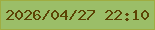 文字の大きさ：3、枠の色：9fad41、背景の色：9bbe68、文字の色：5c4404 無料ブログパーツのブログ時計