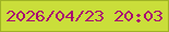 文字の大きさ：1、枠の色：9fb225、背景の色：cade3a、文字の色：a90a71 無料ブログパーツのブログ時計