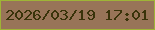 文字の大きさ：1、枠の色：9fb436、背景の色：987458、文字の色：39330a 無料ブログパーツのブログ時計