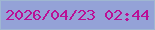 文字の大きさ：4、枠の色：9fb7d1、背景の色：94a2d7、文字の色：ba1096 無料ブログパーツのブログ時計