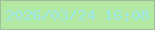 文字の大きさ：2、枠の色：9fbc9a、背景の色：b2e8a1、文字の色：9be9ec 無料ブログパーツのブログ時計