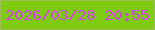 文字の大きさ：4、枠の色：9fbd56、背景の色：7ecb11、文字の色：d440e9 無料ブログパーツのブログ時計