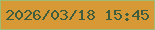 文字の大きさ：4、枠の色：9fbd72、背景の色：d79936、文字の色：3f5c3c 無料ブログパーツのブログ時計