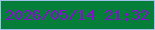 文字の大きさ：4、枠の色：9fc0e7、背景の色：047e39、文字の色：850fcc 無料ブログパーツのブログ時計