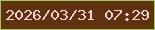 文字の大きさ：4、枠の色：9fc761、背景の色：613210、文字の色：eed1d2 無料ブログパーツのブログ時計
