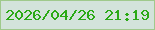 文字の大きさ：1、枠の色：9fc98c、背景の色：d3e3db、文字の色：2aa915 無料ブログパーツのブログ時計