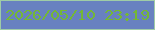 文字の大きさ：5、枠の色：9fcca6、背景の色：6881c0、文字の色：74b835 無料ブログパーツのブログ時計