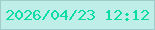 文字の大きさ：1、枠の色：9fcdcb、背景の色：beeee7、文字の色：0adca5 無料ブログパーツのブログ時計