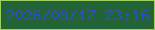 文字の大きさ：1、枠の色：9fce65、背景の色：226436、文字の色：2d4fbd 無料ブログパーツのブログ時計