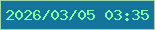 文字の大きさ：3、枠の色：9fd6a8、背景の色：15749b、文字の色：85fda1 無料ブログパーツのブログ時計