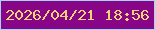 文字の大きさ：4、枠の色：9fd6fa、背景の色：880588、文字の色：edd577 無料ブログパーツのブログ時計
