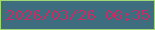 文字の大きさ：4、枠の色：9fd874、背景の色：3d6d7e、文字の色：c03263 無料ブログパーツのブログ時計