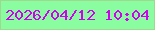 文字の大きさ：2、枠の色：9fd88f、背景の色：8afda0、文字の色：ce02ef 無料ブログパーツのブログ時計