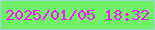 文字の大きさ：4、枠の色：9fd8d4、背景の色：72ef69、文字の色：f812ff 無料ブログパーツのブログ時計