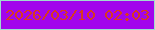 文字の大きさ：2、枠の色：9fdcce、背景の色：a205ec、文字の色：d83a1f 無料ブログパーツのブログ時計