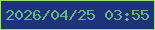 文字の大きさ：2、枠の色：9fdd77、背景の色：1d3478、文字の色：69b684 無料ブログパーツのブログ時計