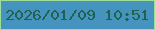 文字の大きさ：2、枠の色：9fde97、背景の色：4594c0、文字の色：20614f 無料ブログパーツのブログ時計