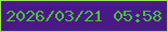 文字の大きさ：5、枠の色：9fe35c、背景の色：491a87、文字の色：45c434 無料ブログパーツのブログ時計