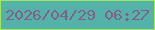 文字の大きさ：5、枠の色：9fe75f、背景の色：54b2ab、文字の色：826187 無料ブログパーツのブログ時計