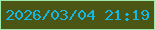 文字の大きさ：2、枠の色：9fe7aa、背景の色：4c5614、文字の色：13b8e4 無料ブログパーツのブログ時計
