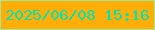 文字の大きさ：1、枠の色：9fe897、背景の色：feae06、文字の色：01e4b2 無料ブログパーツのブログ時計
