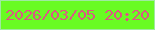 文字の大きさ：3、枠の色：9fe9a1、背景の色：69fb23、文字の色：db5884 無料ブログパーツのブログ時計