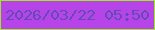 文字の大きさ：2、枠の色：9fea1e、背景の色：b644e8、文字の色：634bb6 無料ブログパーツのブログ時計