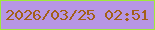 文字の大きさ：5、枠の色：9fea3b、背景の色：b796e4、文字の色：a35f18 無料ブログパーツのブログ時計