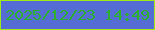 文字の大きさ：1、枠の色：9feb15、背景の色：556cd4、文字の色：2bb02f 無料ブログパーツのブログ時計